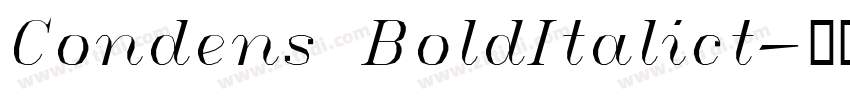 Condens BoldItalict字体转换